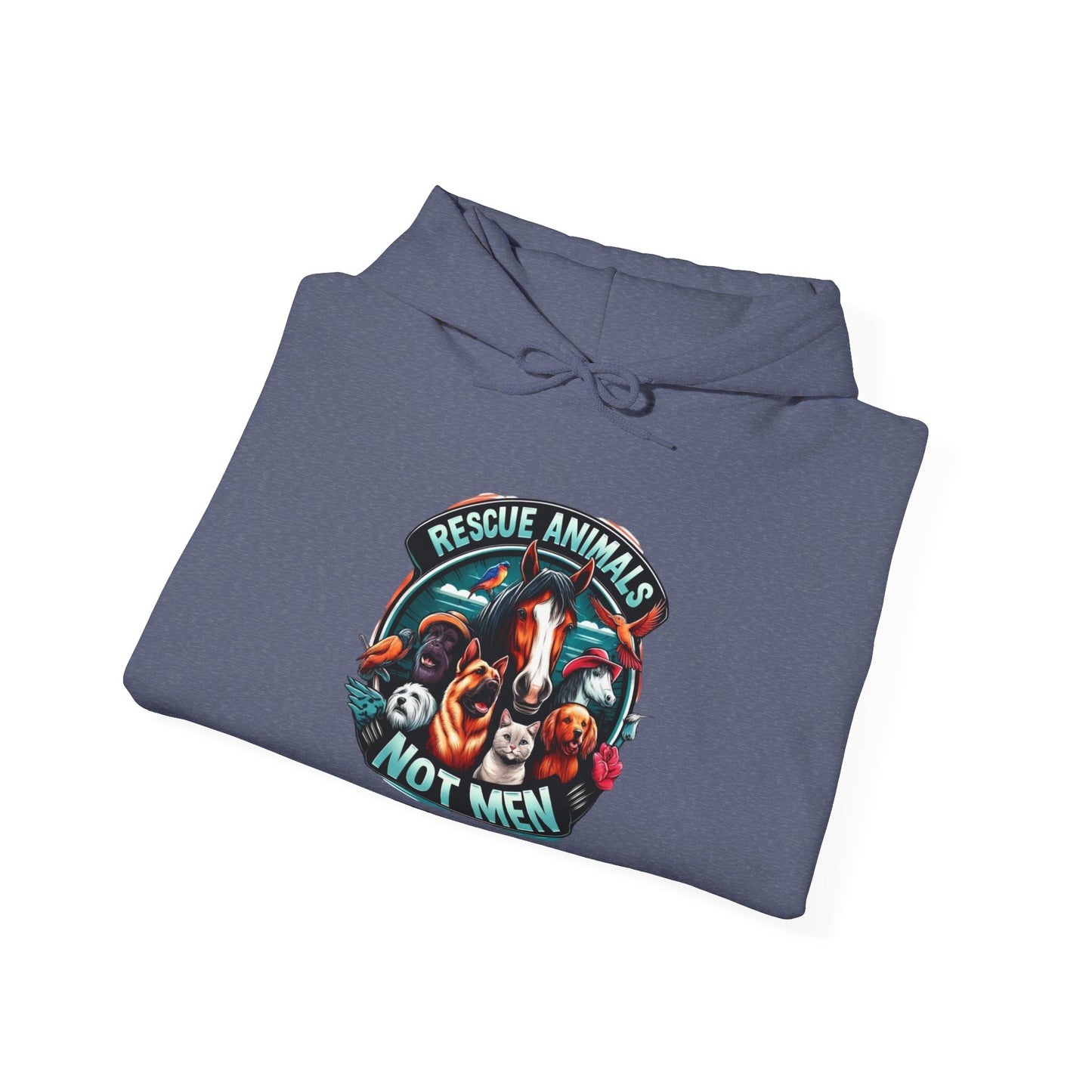 Rescue Animals Not Men Unisex Heavy Blend™ Hooded Sweatshirt