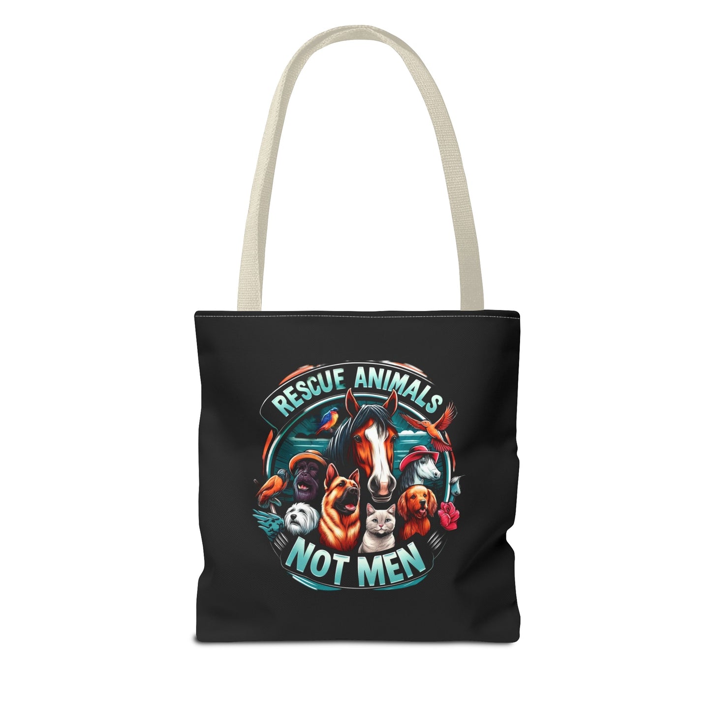 Rescue Animals Not Men Tote Bag (AOP)
