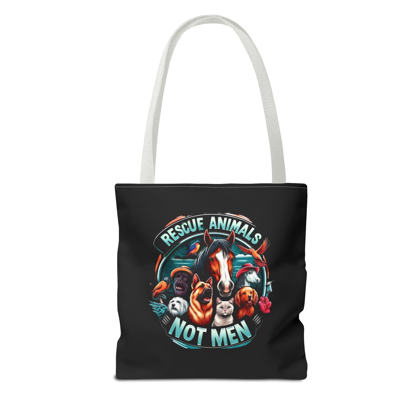Rescue Animals Not Men Tote Bag (AOP)