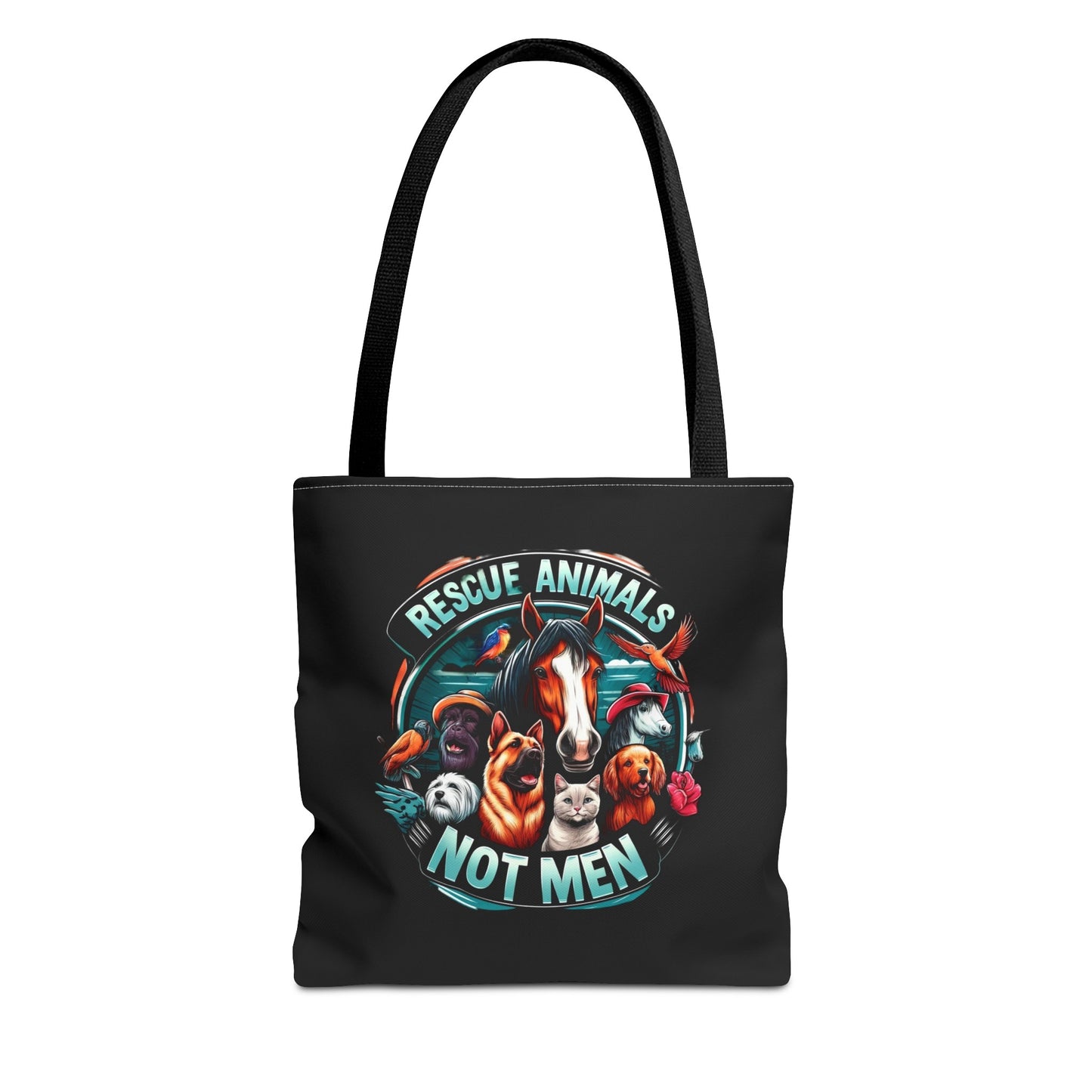 Rescue Animals Not Men Tote Bag (AOP)