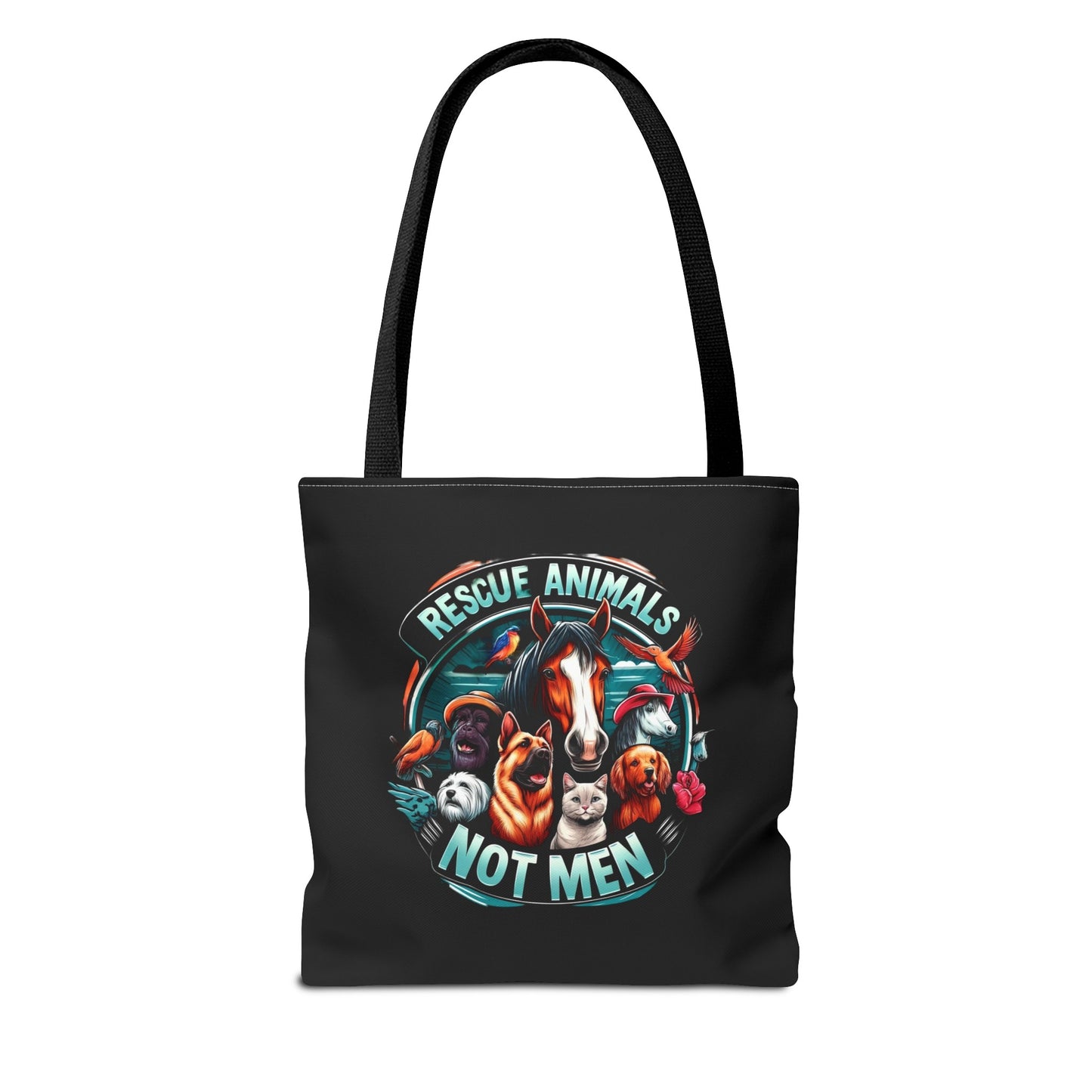 Rescue Animals Not Men Tote Bag (AOP)