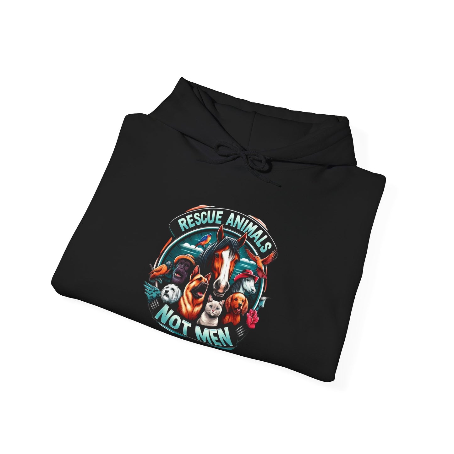 Rescue Animals Not Men Unisex Heavy Blend™ Hooded Sweatshirt