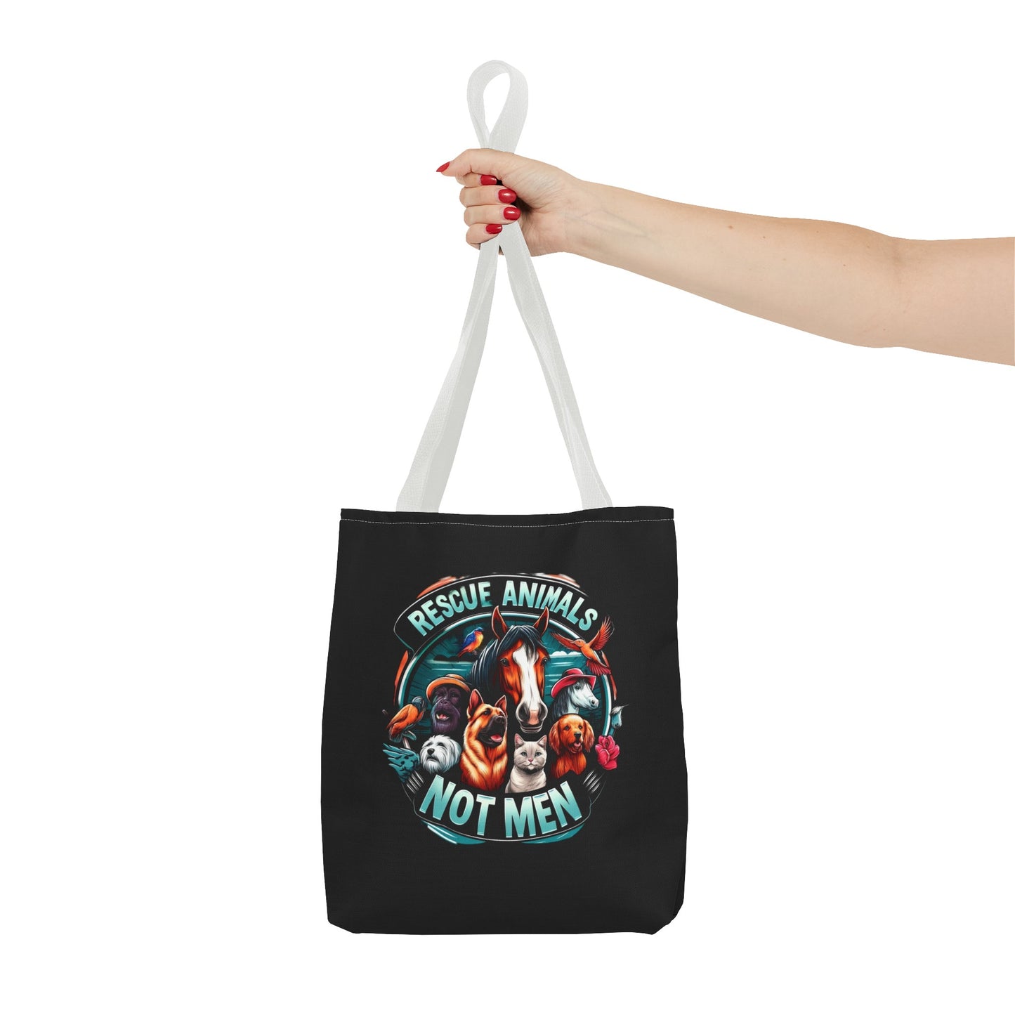 Rescue Animals Not Men Tote Bag (AOP)