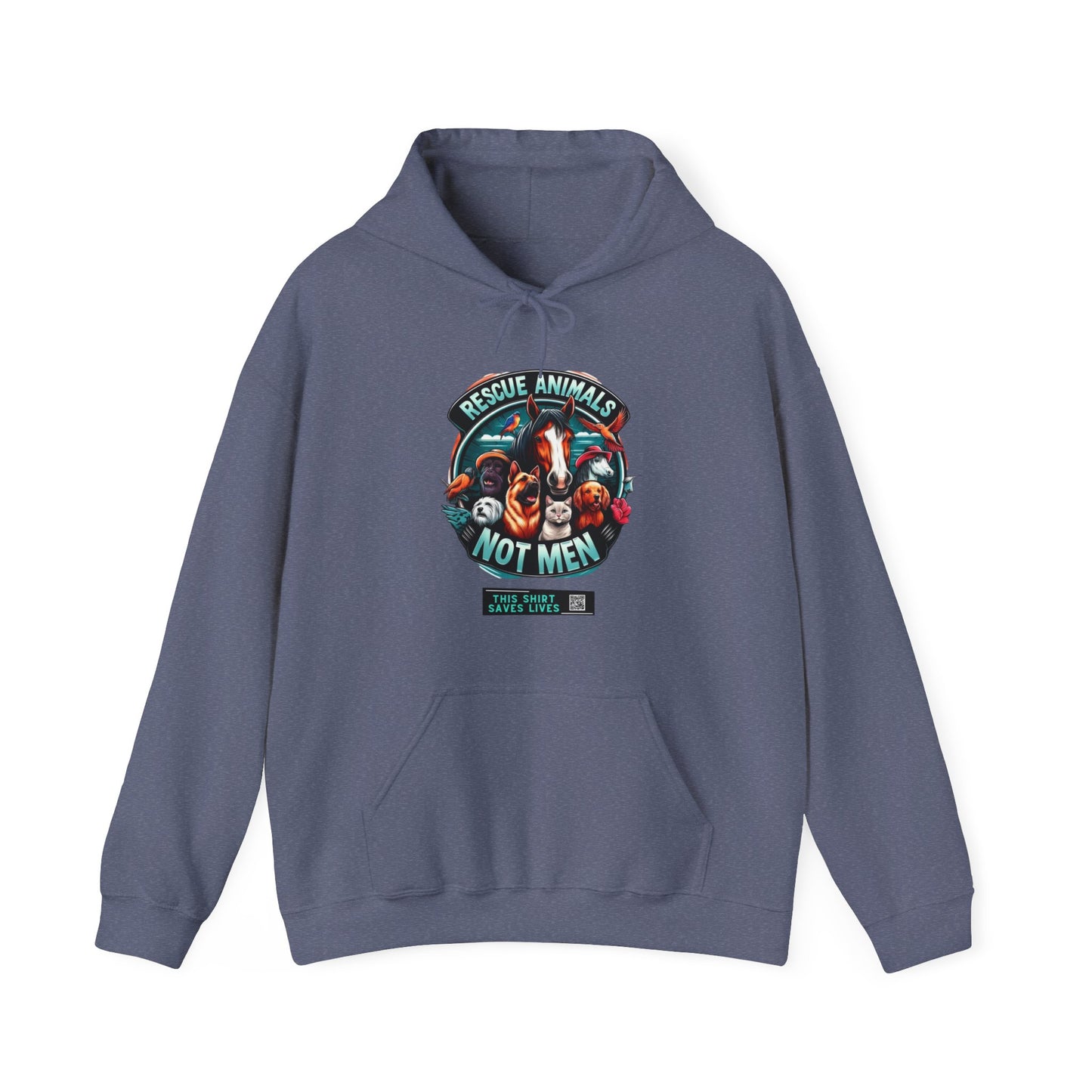 Rescue Animals Not Men Unisex Heavy Blend™ Hooded Sweatshirt