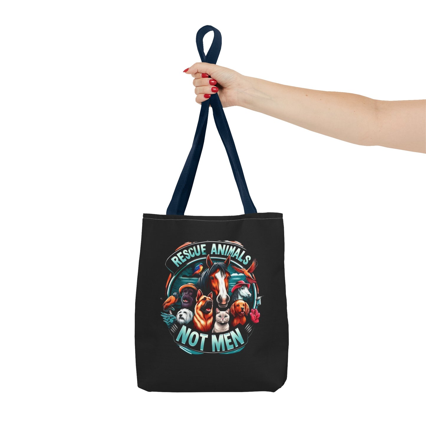 Rescue Animals Not Men Tote Bag (AOP)