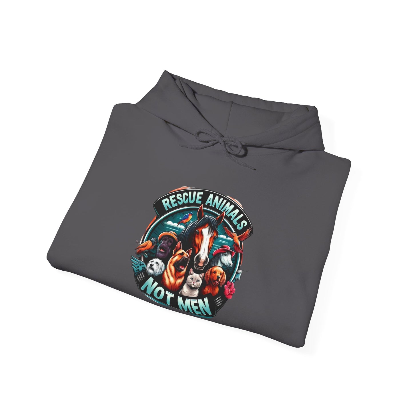 Rescue Animals Not Men Unisex Heavy Blend™ Hooded Sweatshirt