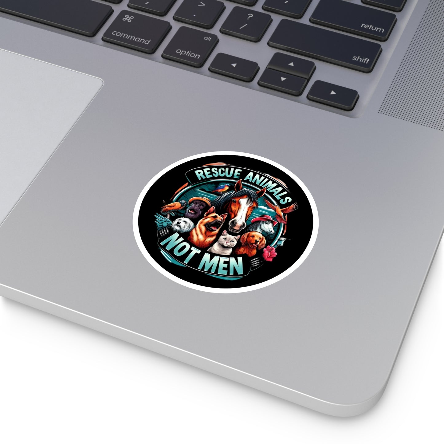 Rescue Animals Not Men Stickers