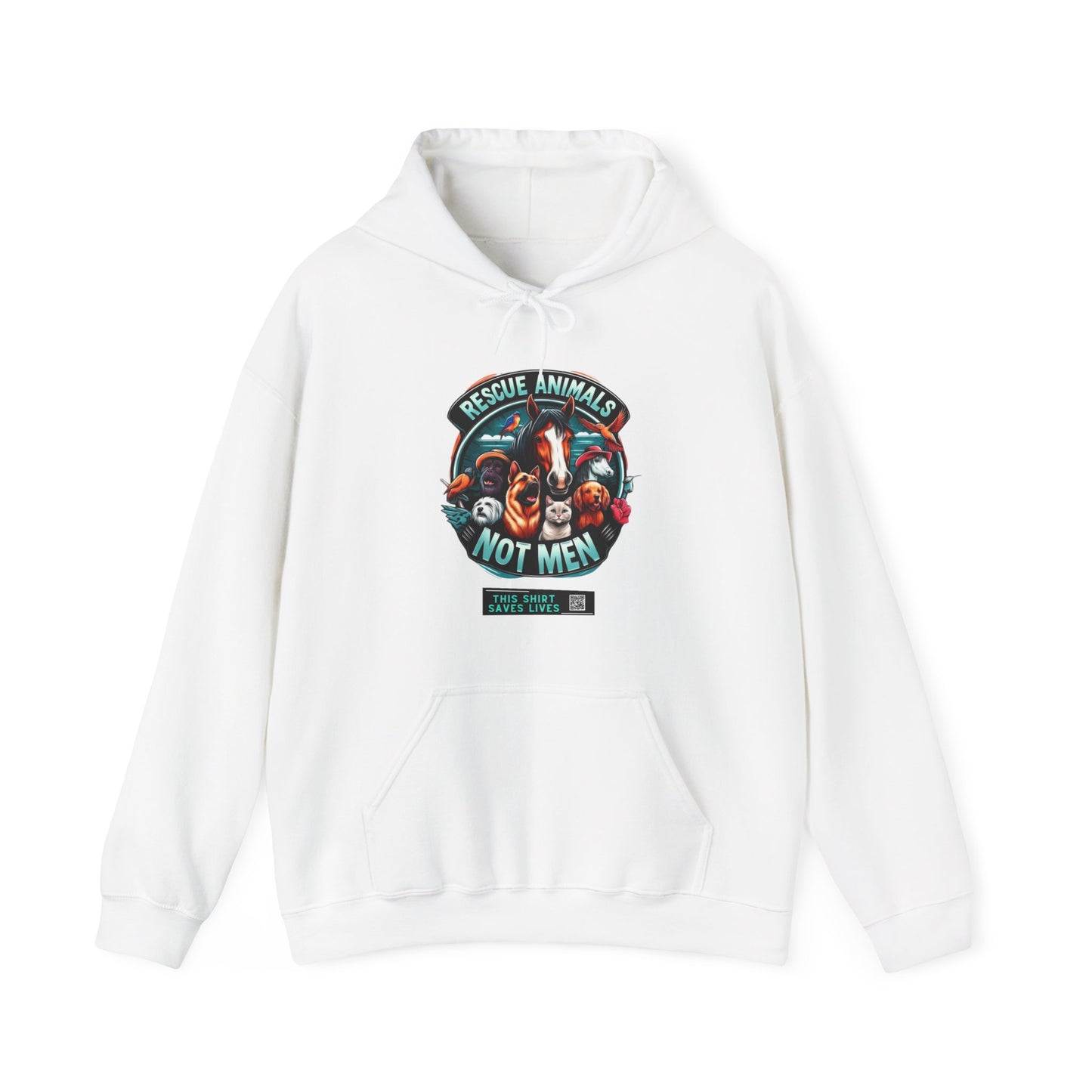 Rescue Animals Not Men Unisex Heavy Blend™ Hooded Sweatshirt
