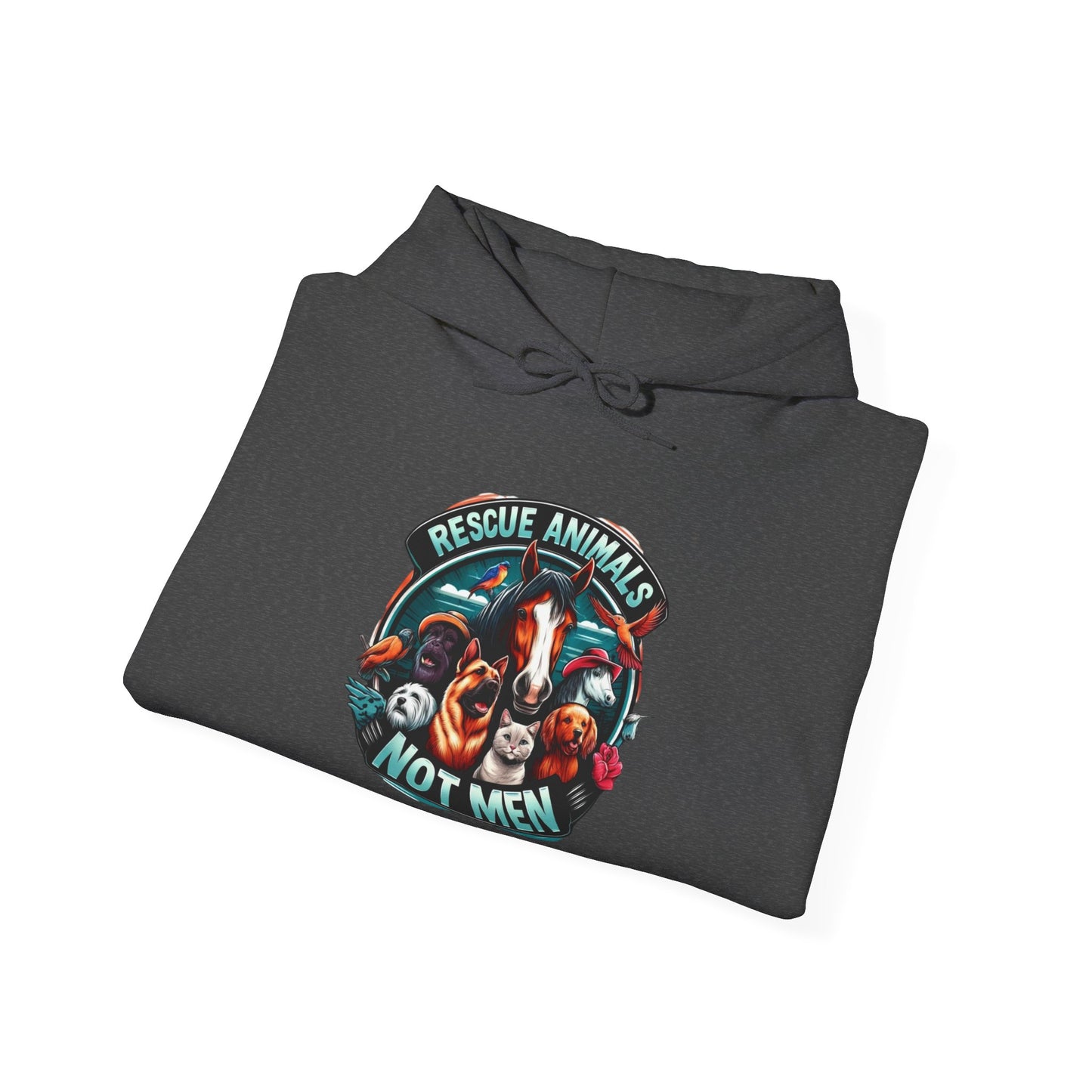 Rescue Animals Not Men Unisex Heavy Blend™ Hooded Sweatshirt