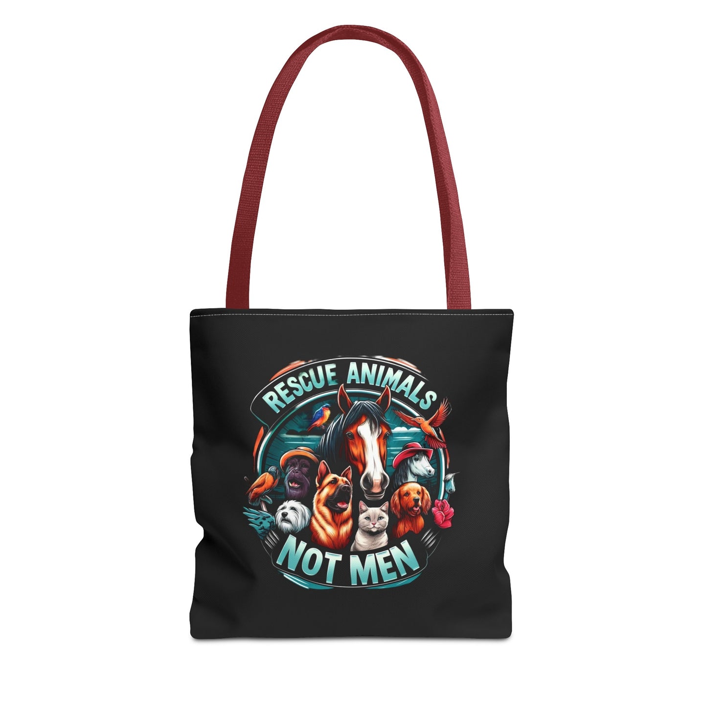 Rescue Animals Not Men Tote Bag (AOP)