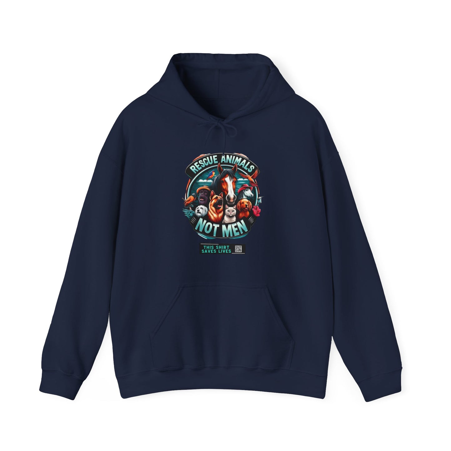 Rescue Animals Not Men Unisex Heavy Blend™ Hooded Sweatshirt