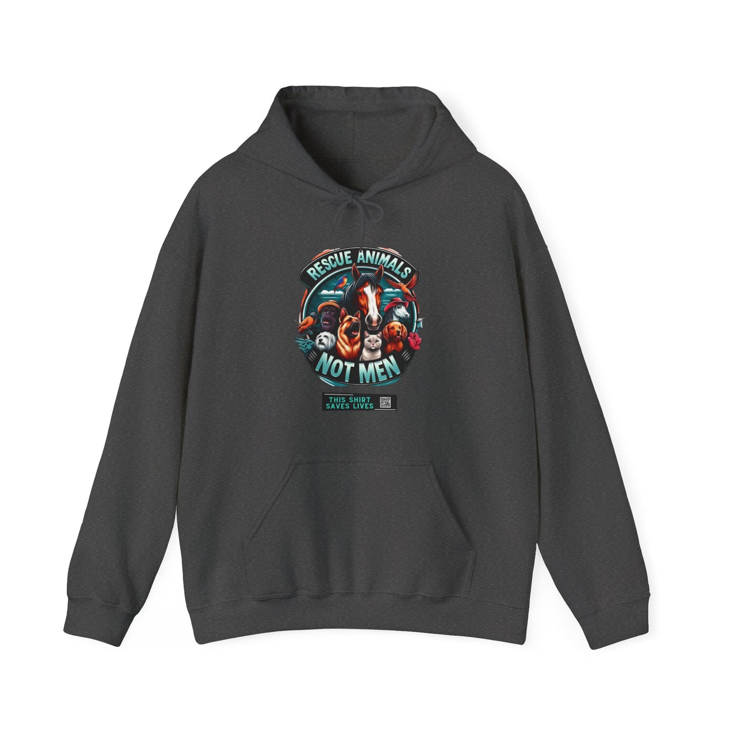 Rescue Animals Not Men Unisex Heavy Blend™ Hooded Sweatshirt