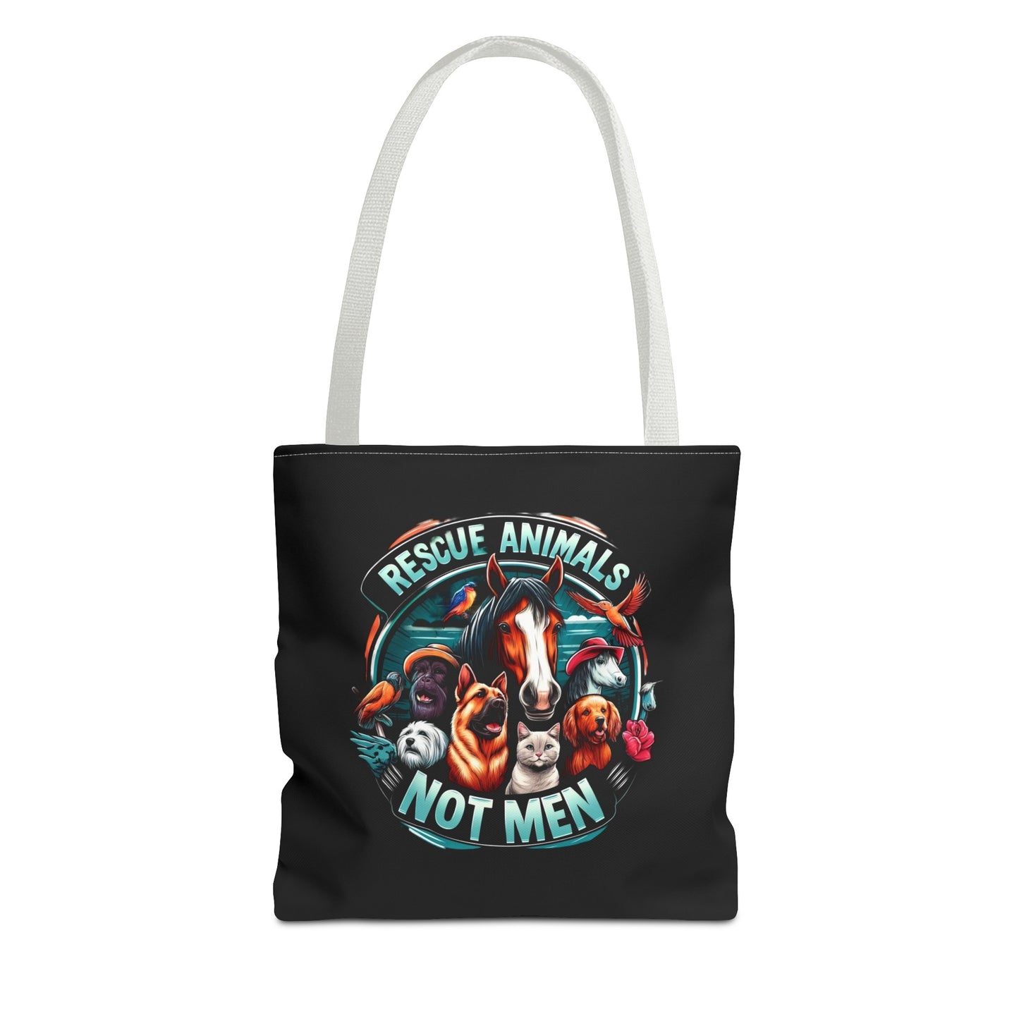 Rescue Animals Not Men Tote Bag (AOP)