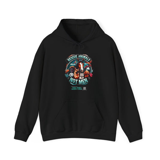 Rescue Animals Not Men Unisex Heavy Blend™ Hooded Sweatshirt