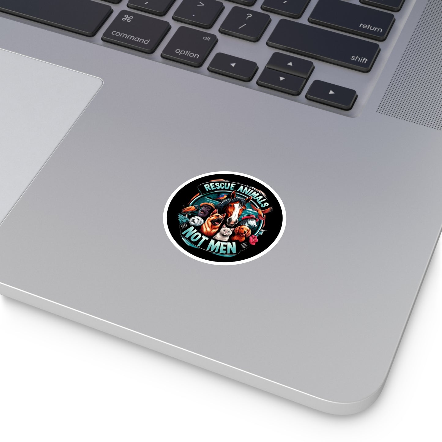 Rescue Animals Not Men Stickers