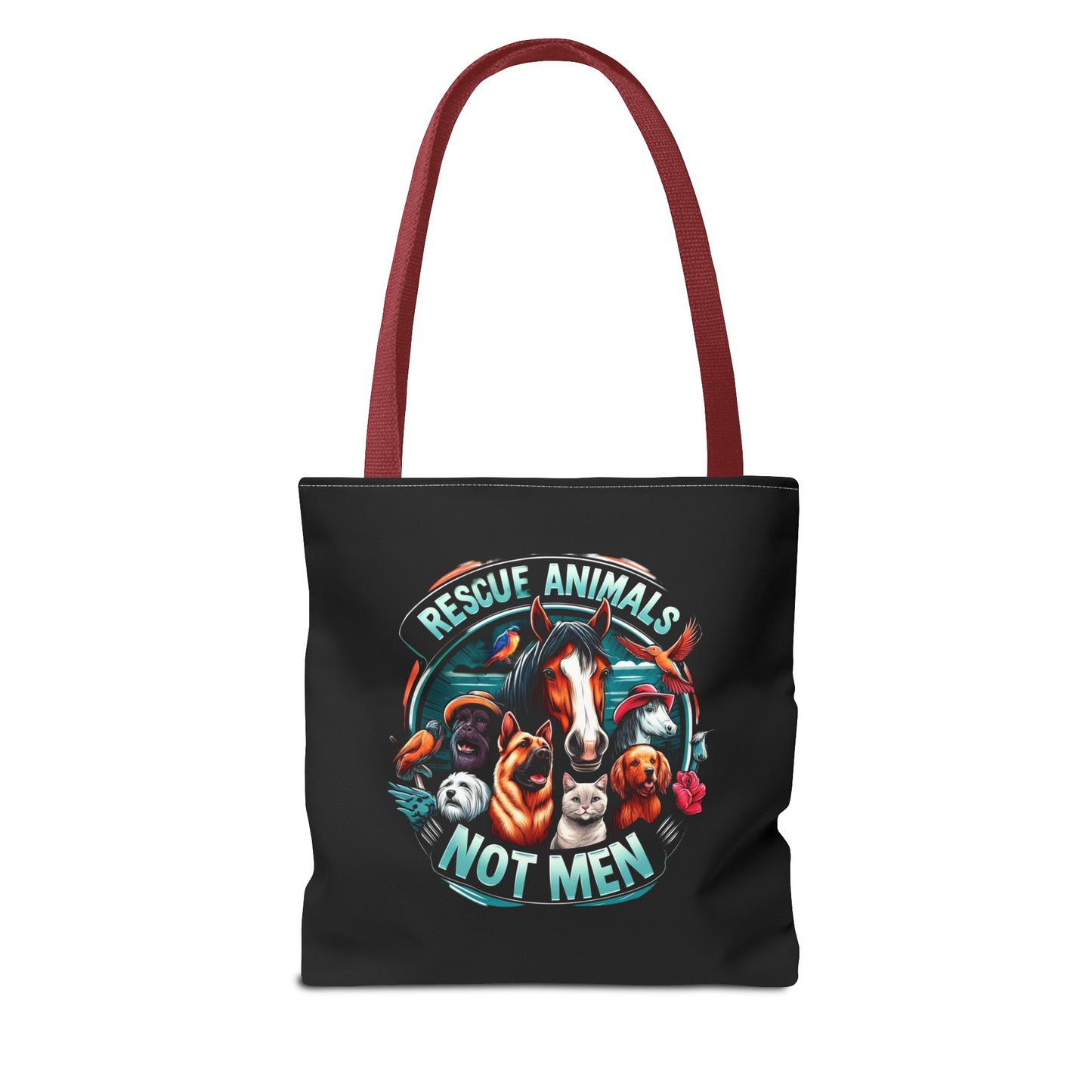 Rescue Animals Not Men Tote Bag (AOP)
