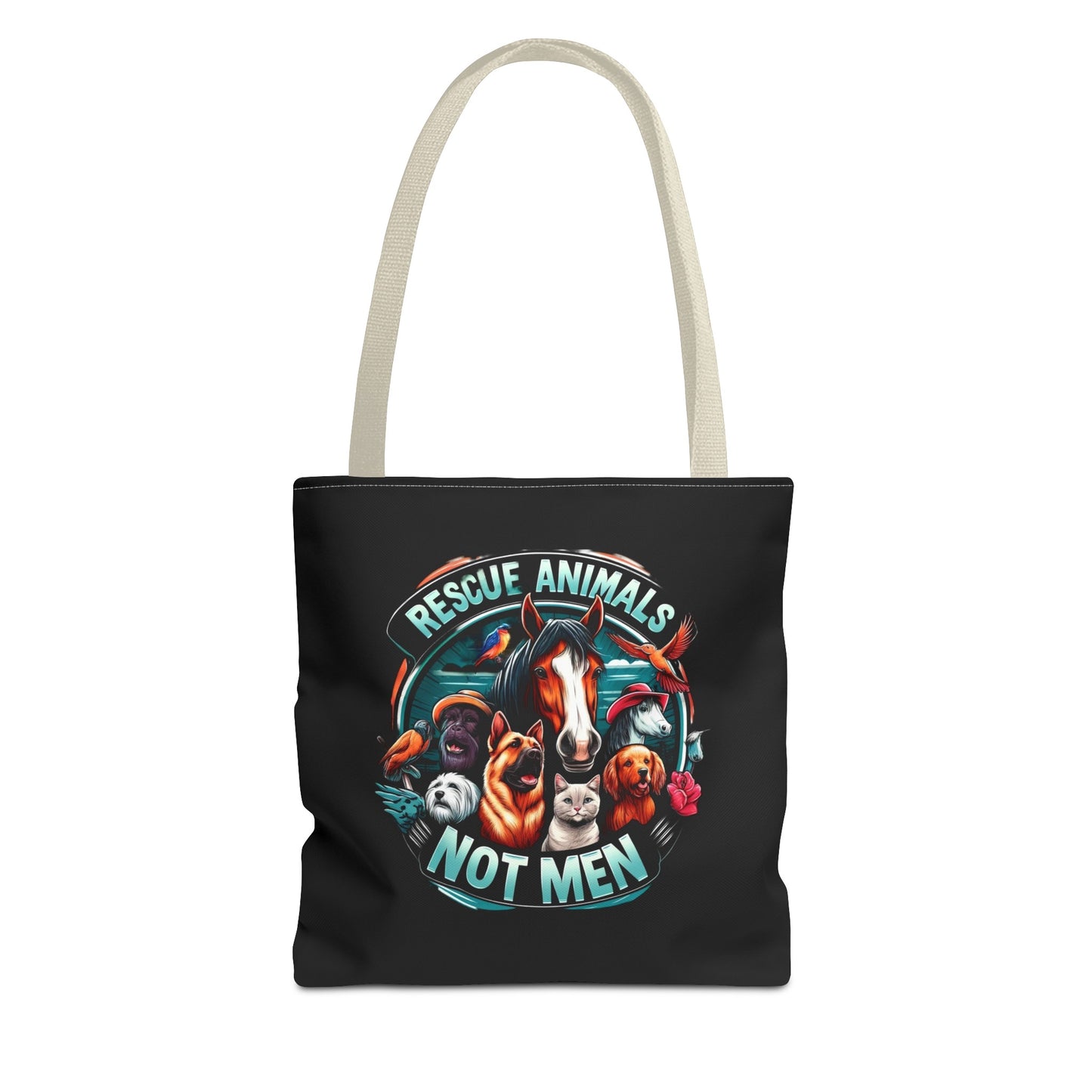 Rescue Animals Not Men Tote Bag (AOP)